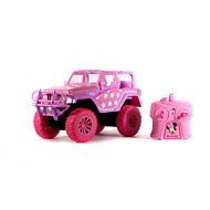 Jada Toys Disney Junior 1:16 Minnie Jeep Wrangler RC Remote Control Truck, 2.4 GHz Pink, Toys for Kids and Adults