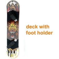 L-faster 9x 37 Mountain Skateboard Deck 10 Layer Off Road Bamboo Deck Longboard Board with Foot Holder Adult Skateboard Without Truck