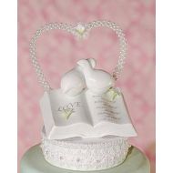 Wedding Collectibles CALLA LILY Love Verse Bible Cake Topper with Doves and Calla Lily Accents