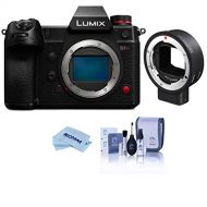 Panasonic LUMIX DC-S1H Mirrorless Digital Camera Body - Bundle with Sigma MC-21 Mount Converter, Canon EF Lenses to Leica L Mount Cameras, Cleaning Kit, Microfiber Cloth