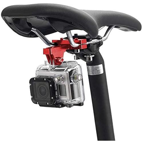  AXION RED Aluminum Bike Bicycle Saddle Rail Camera Mount for All GoPro Cameras