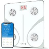 RENPHO Bluetooth Body Fat Scale Smart BMI Scale Digital Bathroom Wireless Weight Scale, Body Weight Scale with Smartphone App 396 lbs Digital Weight Scale, White
