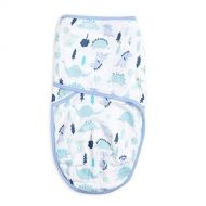 Aden aden by aden + Anais Easy Swaddle Wearable Baby Wrap, 100% Cotton Muslin, Dinos- Large