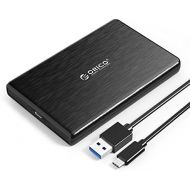 ORICO 2.5 USB C External Hard Drive Enclosure, SATA 3.0 to USB 3.1 Gen2 6Gbps Case for 2.5 Inch HDD/SSD Support Max 4TB with UASP Tool Free(2189C3)