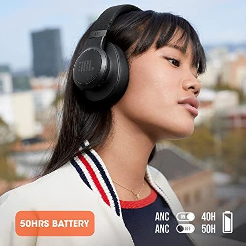 제이비엘 JBL Live 660NC - Wireless Over-Ear Noise Cancelling Headphones with Long Lasting Battery and Voice Assistant - Blue