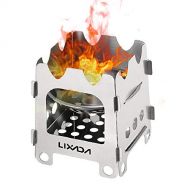 Lixada Camping Stove Portable Lightweight Folding Wood Burning Backpacking Stove for Outdoor Cooking Picnic Hunting