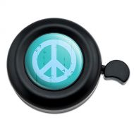 Graphics and More Artsy Peace Sign Symbol Teal Bicycle Handlebar Bike Bell