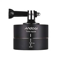 Andoer Time Lapse Tripod Head 120 Minutes 360 Degrees Panning Auto Rotation Panoramic Stabilizer for GoPro Hero6 5 4 3 3+ for Lightweight DSLR ILDC Camera for iPhone Samsung Huawei
