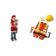 Melissa & Doug Fire Chief Role Play Costume Set & Construction Worker Role Play