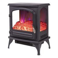 Comfort Zone CZFP6 2 Heat Setting 1500 Watt Stove Fireplace Heater, Black