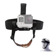 TEKCAM Adjustable Head Strap Mount Helmet Chin Mount Belt Compatible with Gopro Hero 10/9/8/7/6/5 AKASO EK7000 Dragon Touch APEXCAM REMALI Action Camera Mount for Hiking Skiing Sur