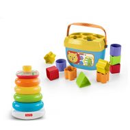 Fisher-Price Rock-a-Stack & Babys First Blocks Bundle [Amazon Exclusive]