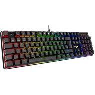 [아마존베스트]Havit Mechanical Gaming Keyboard, QWERTZ Keyboard (German Layout) with Red Switches, Mechanical Keyboard for PC Gamer and Work, Black (HV-KB432L)