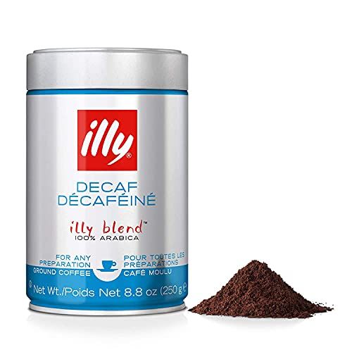일리 Illy Caffe Coffee Coffee - Espresso and Drip - Ground - Medium Roast - Decaf - 8.8 Oz - Case of 6