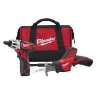 Milwaukee GIDDS2-811052 12-Volt Compact Drill and Hackzall Saw Combo Kit