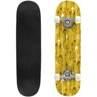 Mulluspa Classic Concave Skateboard Llama Portrait 1 Longboard Maple Deck Extreme Sports and Outdoors Double Kick Trick for Beginners and Professionals