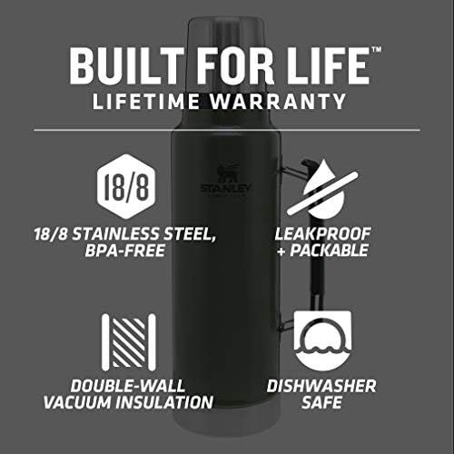 스텐리 [아마존베스트]Stanley Classic VacuumInsulatedWide MouthBottle, 1.5 qt- BPA-Free 18/8 Stainless SteelThermosfor Cold & HotBeveragesKeeps Liquid Hot or Cold for
