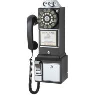 Crosley CR56-BK 1950s Payphone with Push Button Technology, Black