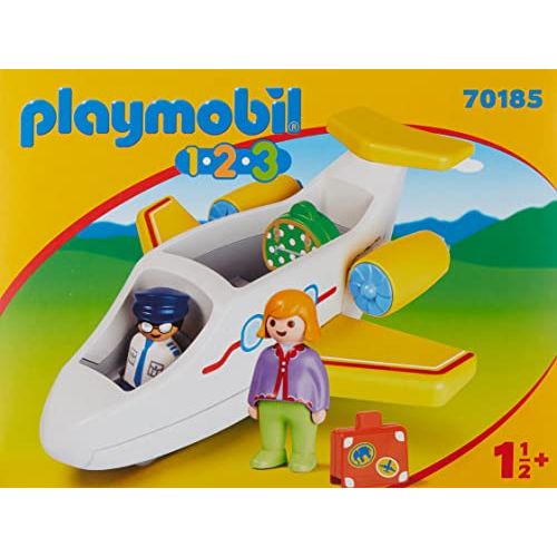 플레이모빌 Playmobil 70185 1.2.3 Plane with Passenger for Children 18 Months+