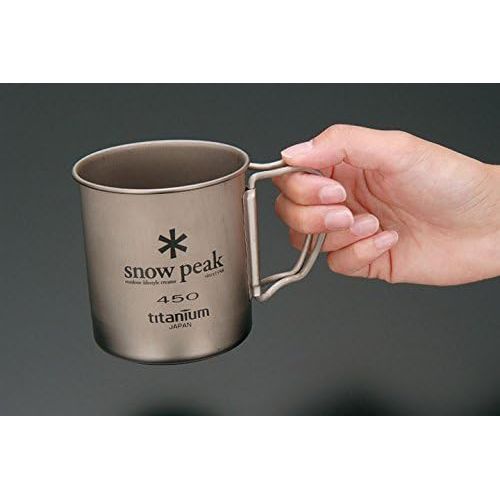  Snow Peak Titanium Single Cup 300 Folding Handle Mug