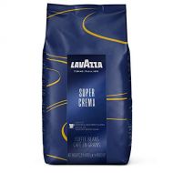Lavazza Super Crema Whole Bean Coffee Blend, Medium Espresso Roast, Pack of 2