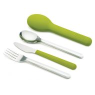 Joseph Joseph 81033 GoEat Compact Stainless-Steel Cutlery Set, Green