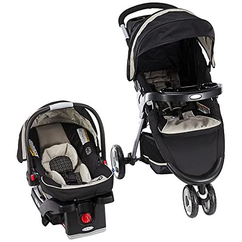 그라코 Graco FastAction Fold Sport Travel System Includes the FastAction Fold Sport 3-Wheel Stroller and SnugRide 35 Infant Car Seat, Pierce