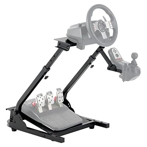  [아마존베스트]Z Zelus Steering Wheel Stand for Logitech G25 G27 G29 and G920 Steering Wheel Stand Racing Steering Wheel Stand with V2 Gear Lever Holder.