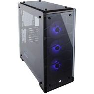 Corsair Crystal 570X RGB Mid-Tower Case, 3 RGB Fans, Tempered Glass - Black - CC-9011098-WW
