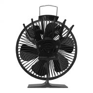 Generic Heat Powered Silent Stove Fan Fireplace Stove Fan 6 Blade Heat Distribution Quiet Small Ideal Gift for Your Home Wood Stove Fan Blower Heat Powered Non Electric Home 6 Blades Heat