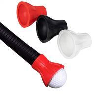 GoSports Golf Ball Pickup Tool - 3 Pack Putter Attachment Ball Retriever, Red, Black, White