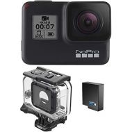 GoPro HERO7 Black + Extra Battery + Super Suit Dive Housing Case - E-Commerce Packaging - Waterproof Digital Action Camera with Touch Screen 4K HD Video 12MP Photos Live Streaming