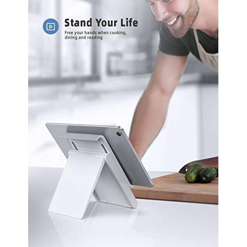 [아마존베스트]Lamicall Tablet Stand Adjustable Tablet Holder - Foldable Holder Stand Dock for 2020 iPad Pro 9.7, 10.2, 10.5, iPad Air 2 3 4, iPad Mini 2 3 4, Samsung Tab, Other Tablet 5 - 13 Inc