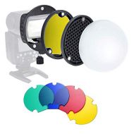 TUYUNG TRIOPO MagDome Color Filter Reflector Honeycomb Diffuser Ball Photo Accessories Kits for Godox YONGNUO Flash Replace AK-R1 S-R1,Compatibility for Godox YONGNUO TRIOPO etc. Square F