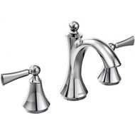 Moen T4520 Wynford Two-Handle Widespread High-Arc Bathroom Faucet with Lever Handles, Valve Required, Chrome