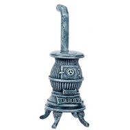 AZTEC IMPORTS Dollhouse Miniature 1:12 Scale Gray POT Belly Stove #T6659