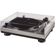 Crosley C100 Belt-Drive Turntable with S-Shaped Tone Arm with Adjustable Counterweight, Silver