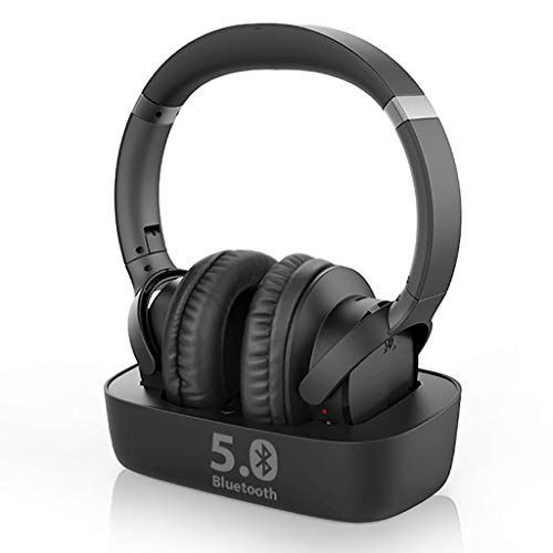  [아마존베스트]Avantree Ensemble Wireless Headphones for TV Watching w/Bluetooth Transmitter & Charging Dock (Digital Optical AUX RCA), Bluetooth 5.0 Headset for Seniors, 35 Hrs Audio Playtime, P