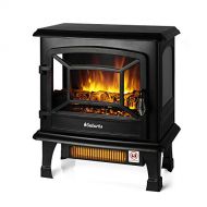 TURBRO Suburbs TS20 Electric Fireplace Infrared Heater, Freestanding Fireplace Stove with Realistic Dancing Flame Effect - CSA Certified - Overheating Safety Protection - Easy to A