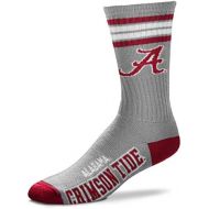For Bare Feet - NCAA 4 Stripe Deuce Crew Socks Mens Large 10-13