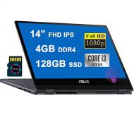 ASUS VivoBook Flip 14 Premium 2 in 1 Laptop 14” FHD IPS Touchscreen 10th Generation Intel Core i3 10110U 4GB DDR4 128GB SSD Fingerprint Backlit USB C HDMI SonicMaster Win10 Gray +