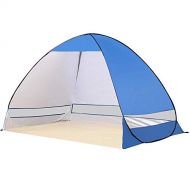 MZXUN Family Tent Dome Tent Small and Portable 2-3 Person Automatic Pop Up Waterproof Beach Tent Outdoor Sun Shelter Cabana Outdoor Tent (Color : Dark Blue)