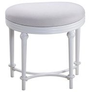Hillsdale Furniture Cape May Vanity Stool in Matte White