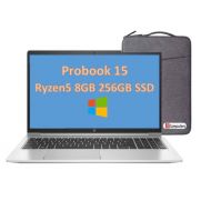 2022 HP ProBook 455 G8 15.6 FHD IPS ( AMD 6-Core Ryzen 5-5600U (Beats i7-1165G7), 8GB RAM,256GB SSD, Radeon Graphics) Full HD Business Laptop, Backlit, Webcam, IST Computers Sleeve