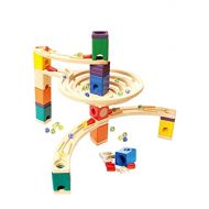 Hape Quadrilla Wooden Marble Run Construction - The Roundabout - Quality Time Playing Together Wooden Safe Play - Smart Play for Smart Families