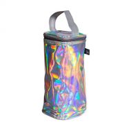 J.L. Childress Breastmilk Cooler & Baby Bottle Bag, Insulated & Leak Proof, Ice Pack Included, Single Bottle, Iridescent