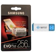 Samsung Evo Plus 256GB Micro Memory Card Works with GoPro Hero 8 Black, Hero8, Max 360 Camera UHS-I, U1, Speed Class 10, SDXC (MB-MC256G) Bundle with 1 Everything But Stromboli 3.0