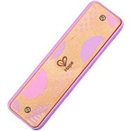 Hape Blues Harmonica | 10 Hole Wooden Musical Instrument Toy for Kids, Pink