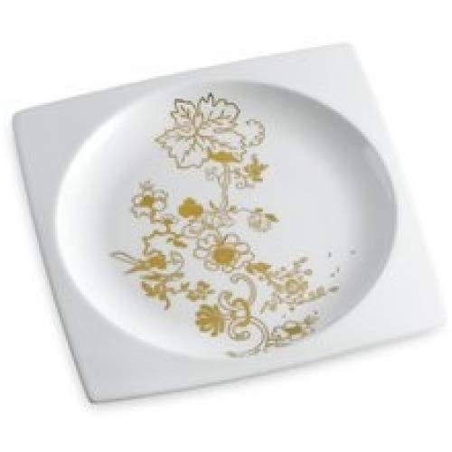  Wedgwood Plato Gold Accent Square Floral Plate 7.75