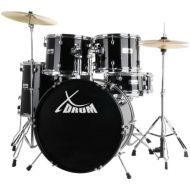 [아마존베스트]XDrum Classic Drum Set Complete set Black incl. Drum School + DVD